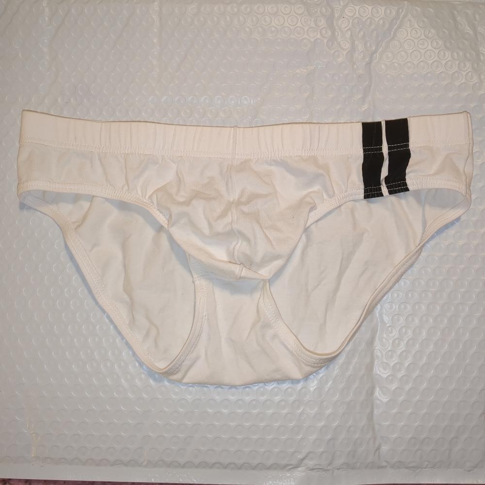 Unbranded White Cotton Pouch Bikini Briefs Size Large